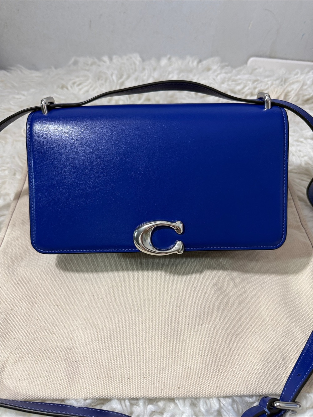 Coach C Turnlock Bandit Crossbody Bag in Cobalt Blue small